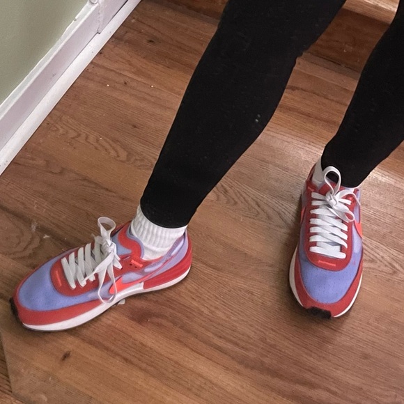 Nike Waffle Ones in Purple and Neon Orange - Picture 6 of 6